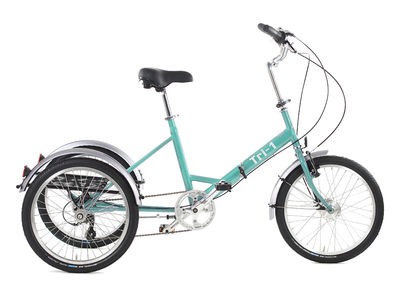 PASHLEY Tri-1 7spd Folding 15" Turquoise  click to zoom image