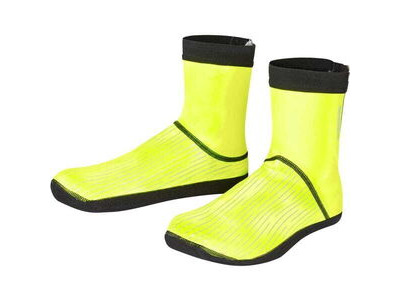 MADISON Clothing Stellar Reflective Open Sole overshoes, black / hi-viz yellow