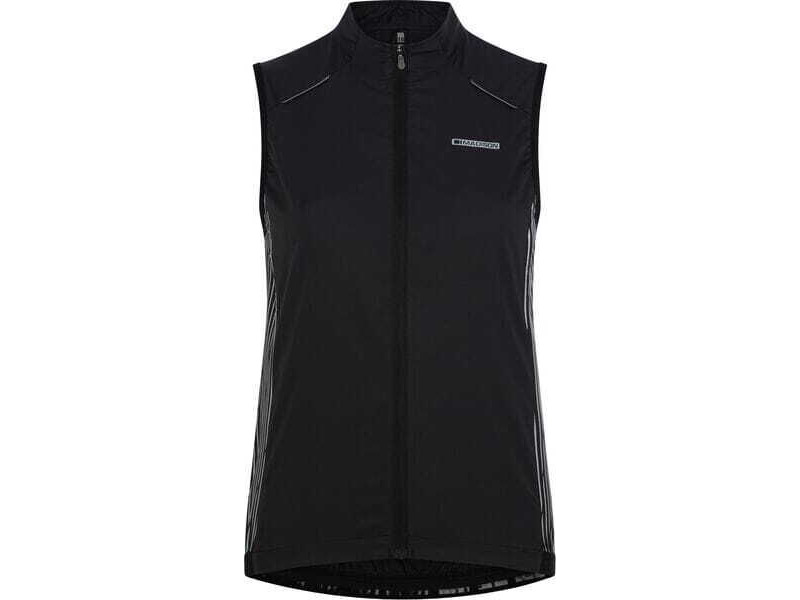 MADISON Clothing Stellar Reflective windproof women's gilet, black click to zoom image