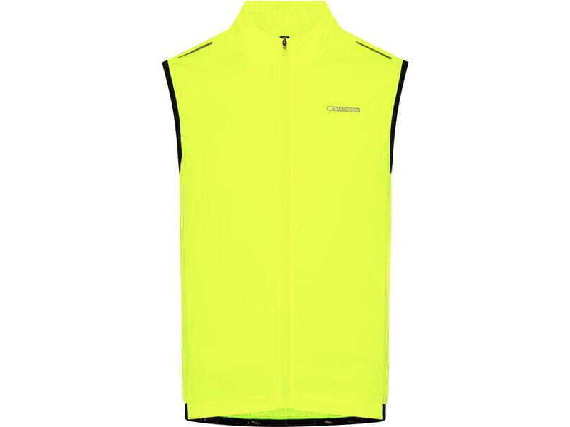 MADISON Clothing Stellar Reflective windproof men's gilet, hi-viz yellow click to zoom image