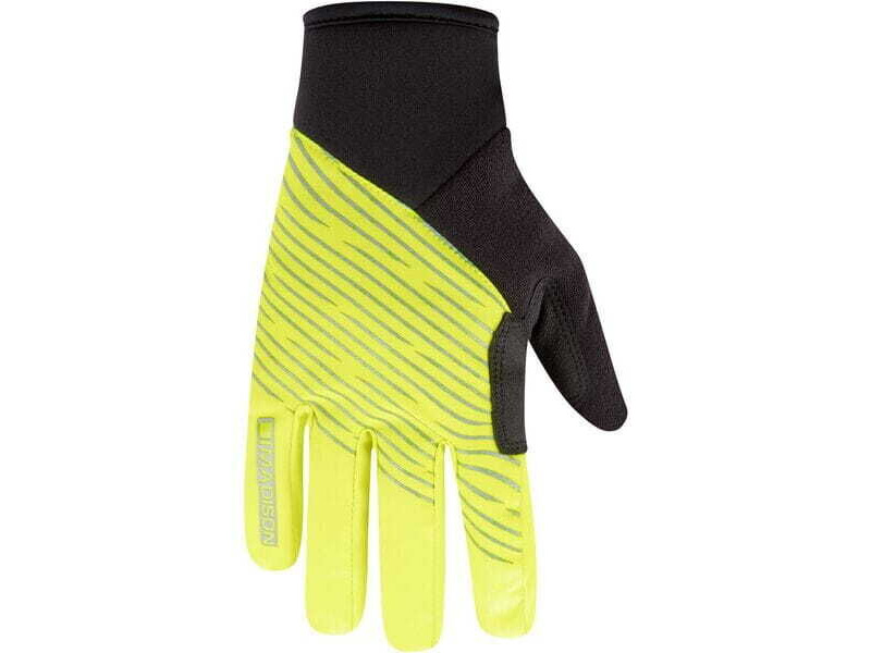 MADISON Clothing Stellar Reflective Waterproof Thermal gloves, black / hi-viz yellow click to zoom image