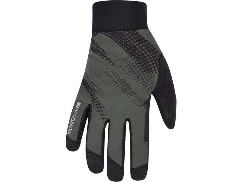 MADISON Clothing Flux Waterproof Trail Gloves, midnight green perforated bolts click to zoom image