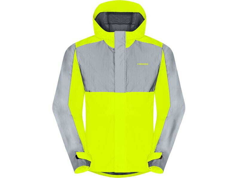 MADISON Clothing Stellar FiftyFifty Reflective mens wproof jkt - hi-viz yw / silv click to zoom image