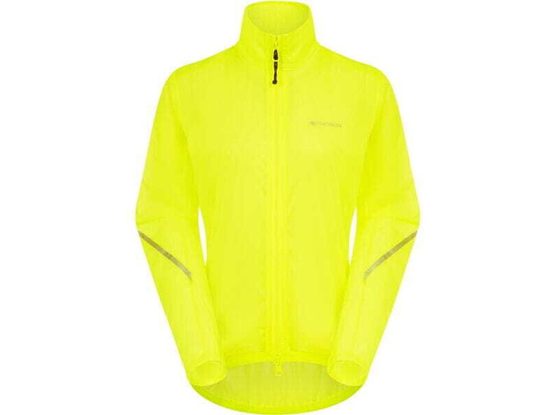 MADISON Clothing Flux 2L Ultra-Packable Waterproof Jacket, women's, hi-viz yellow click to zoom image