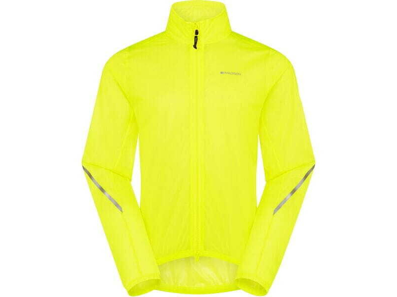 MADISON Clothing Flux 2L Ultra-Packable Waterproof Jacket, men's, hi-viz yellow click to zoom image