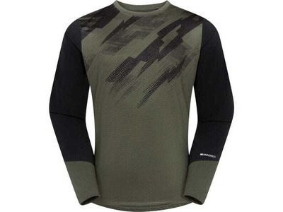 MADISON Clothing Flux Men's Long Sleeve Trail Jersey , midnight green / black