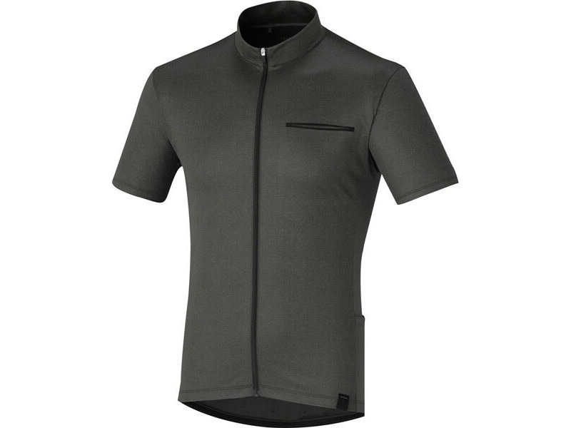 SHIMANO Men's Transit Pavement Jersey, Black Denim click to zoom image