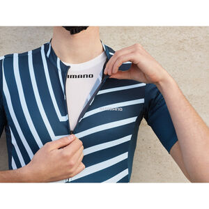 SHIMANO Men's Aerolite Jersey, Navy Zebra click to zoom image