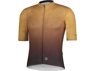 SHIMANO Men's, Breakaway Jersey, Mustard Yellow