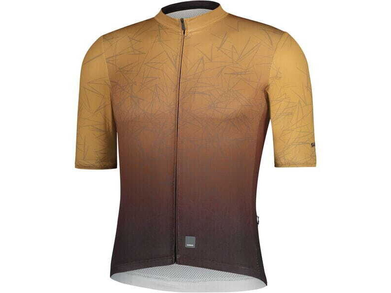 SHIMANO Men's, Breakaway Jersey, Mustard Yellow click to zoom image