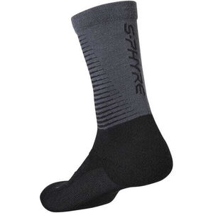 SHIMANO Unisex S-PHYRE Merino Socks, Black/Grey click to zoom image