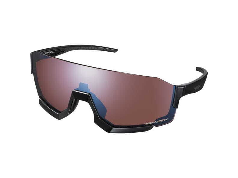 SHIMANO Aerolite Glasses, Metallic Black, RideScape Road Lens click to zoom image