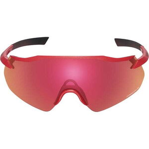 SHIMANO Equinox Glasses, Metalic Red, RideScape Road Lens click to zoom image