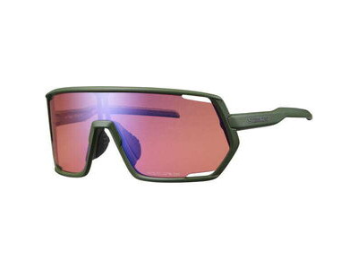 SHIMANO Technium Glasses - Metallic Olive - RideScape Off-Road Lens