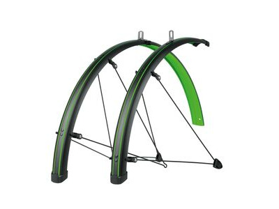 SKS Bluemels Stingray 28 Mudguard Set 45mm 28" 45MM MATT BLACK/LIME GREE  click to zoom image