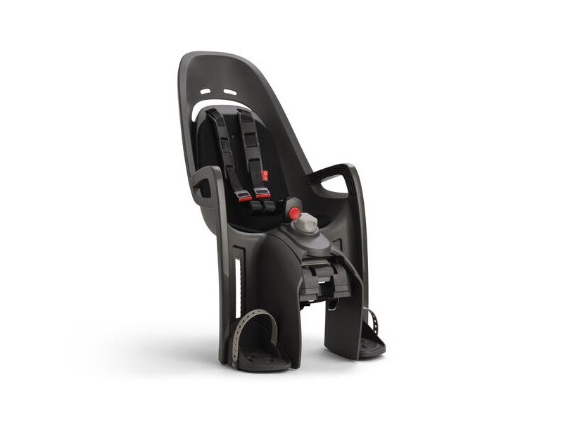HAMAX Zenith Relax Child Bike Seat With Carrier Adapter 2024: Grey/Black click to zoom image