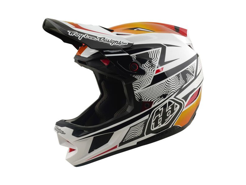 TROY LEE DESIGNS D4 Composite MIPS Helmet Lined Up - White click to zoom image