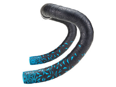 SUPACAZ Sticky Kush Star Fade Bar Tape Neon Blue + Ano Blue Plugs