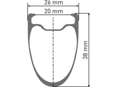 DT SWISS ARC 1100 DICUT disc brake wheel, carbon clincher 38 x 20 mm rim, rear click to zoom image